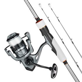 Rod and Fishing Reel Combo, IM7 Carbon Fiber Spinning Rod and Reel Combo, Bass Fishing Pole with 7 ft Two-Piece Rods, 7+1 Ball Bearings, EVA Hand