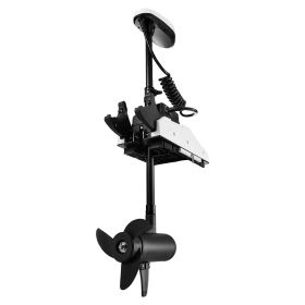 Electric Trolling Motor, 55lbs Thrust with GPS, 10-Speed Bow Mounted Saltwater Outboard Boat Motor with Remote Control & LCD Battery Indicator