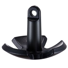 River Anchor, 12 LBS Boat Anchor Cast Iron Black Vinyl-Coated with Shackle, Marine Grade Mushroom Anchor for Boats Up To 10 ft