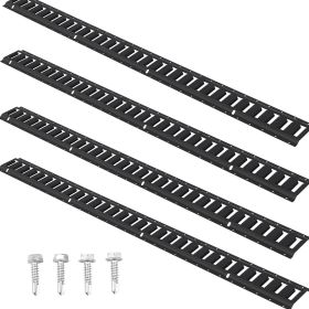 E Track Tie Down Rail Kit, 5' Steel Rails, 4 Pack, Secure Cargo & Heavy Loads Up to 2000 lbs, Heavy Duty Etrack Rails with Screws for Garages, Va