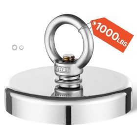 Fishing Magnet, 1000 LBS/454 Kg Pulling Force Super Strong Neodymium Fishing Magnet